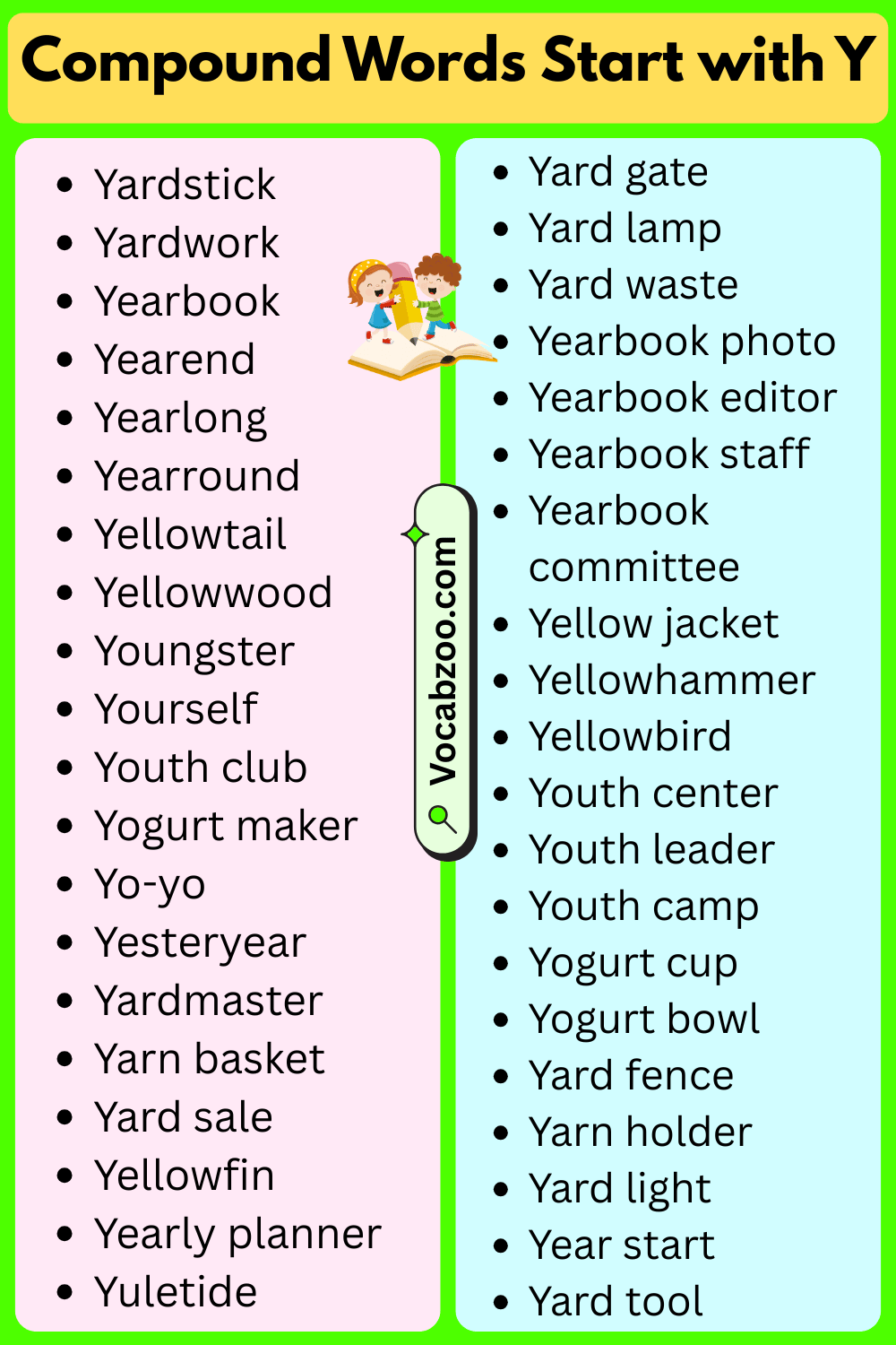 Compound Words That Start with Y