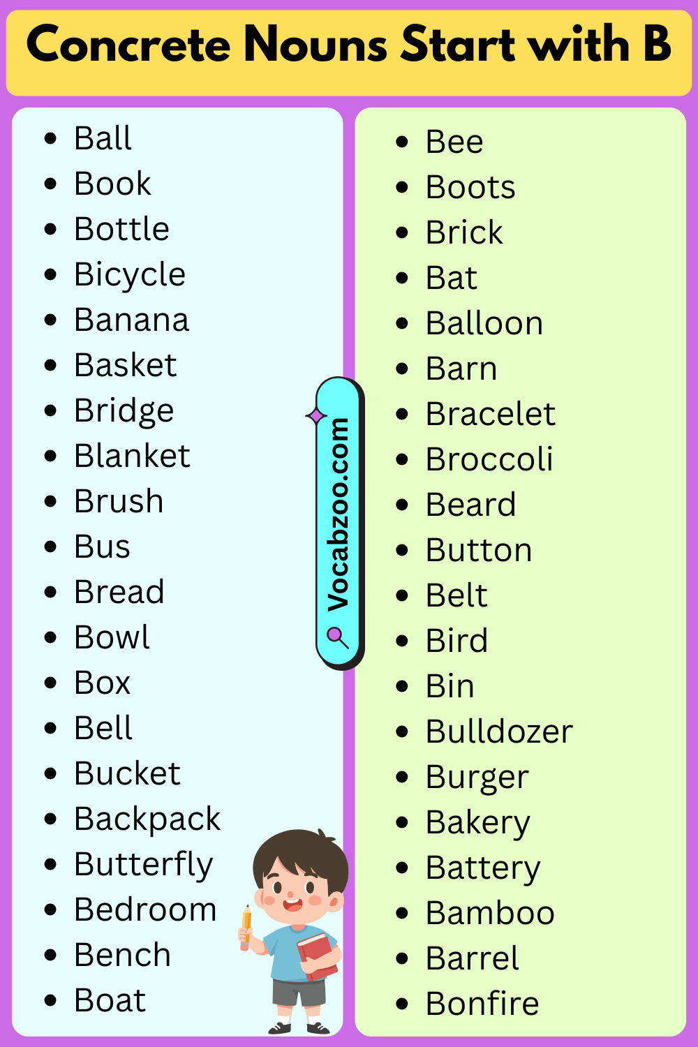 Concrete Nouns That Start with B
