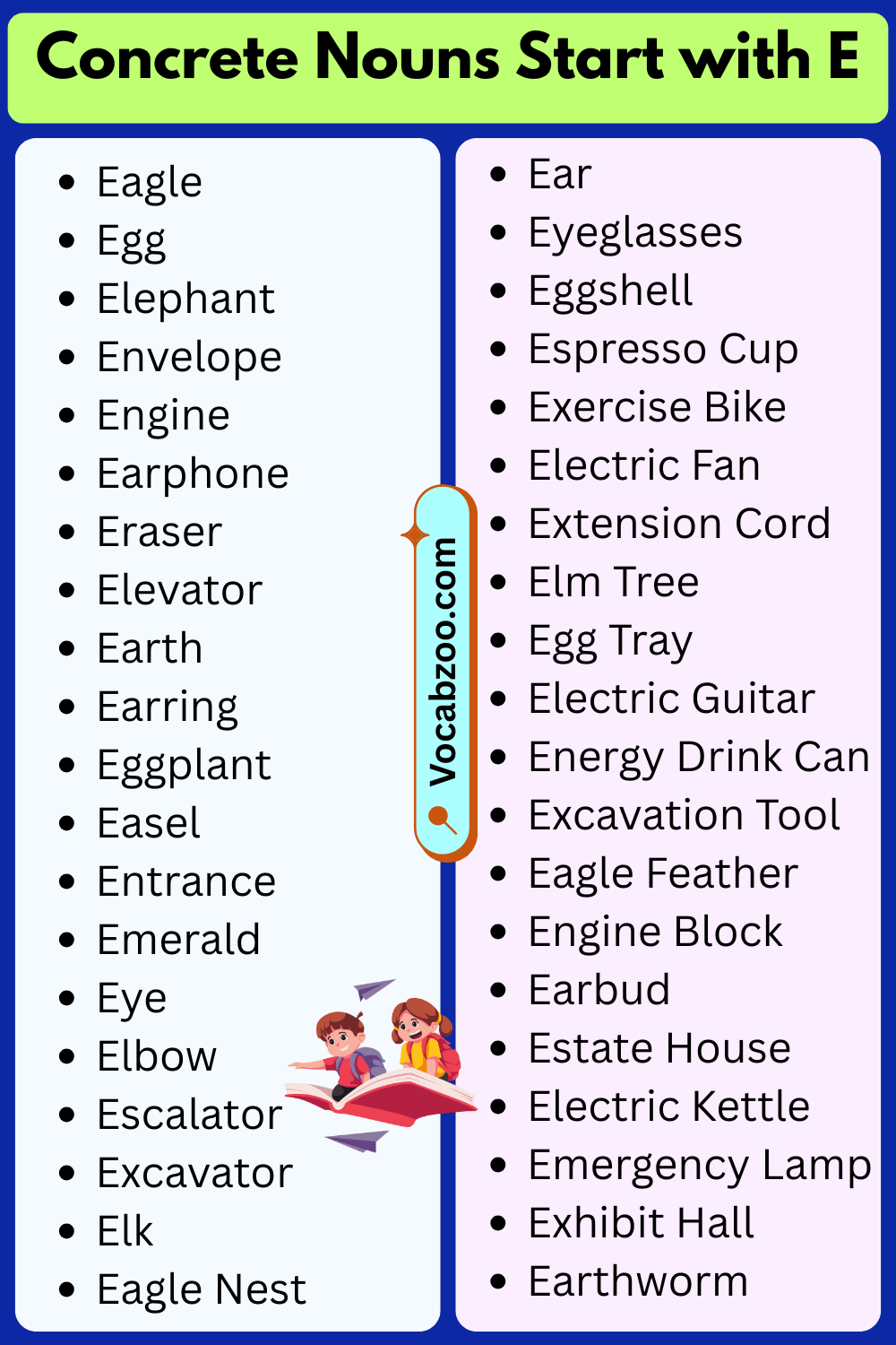 Concrete Nouns That Start with E