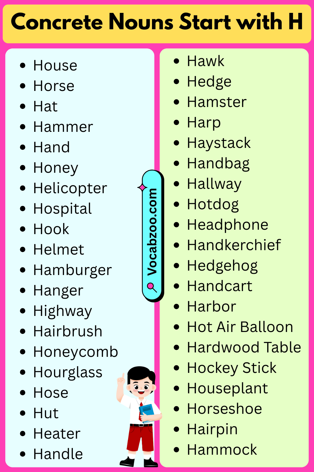Concrete Nouns That Start with H