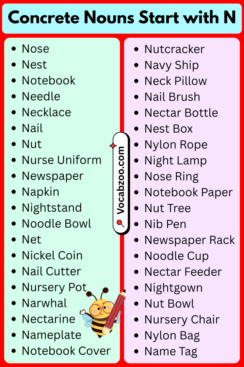 Concrete Nouns That Start with N
