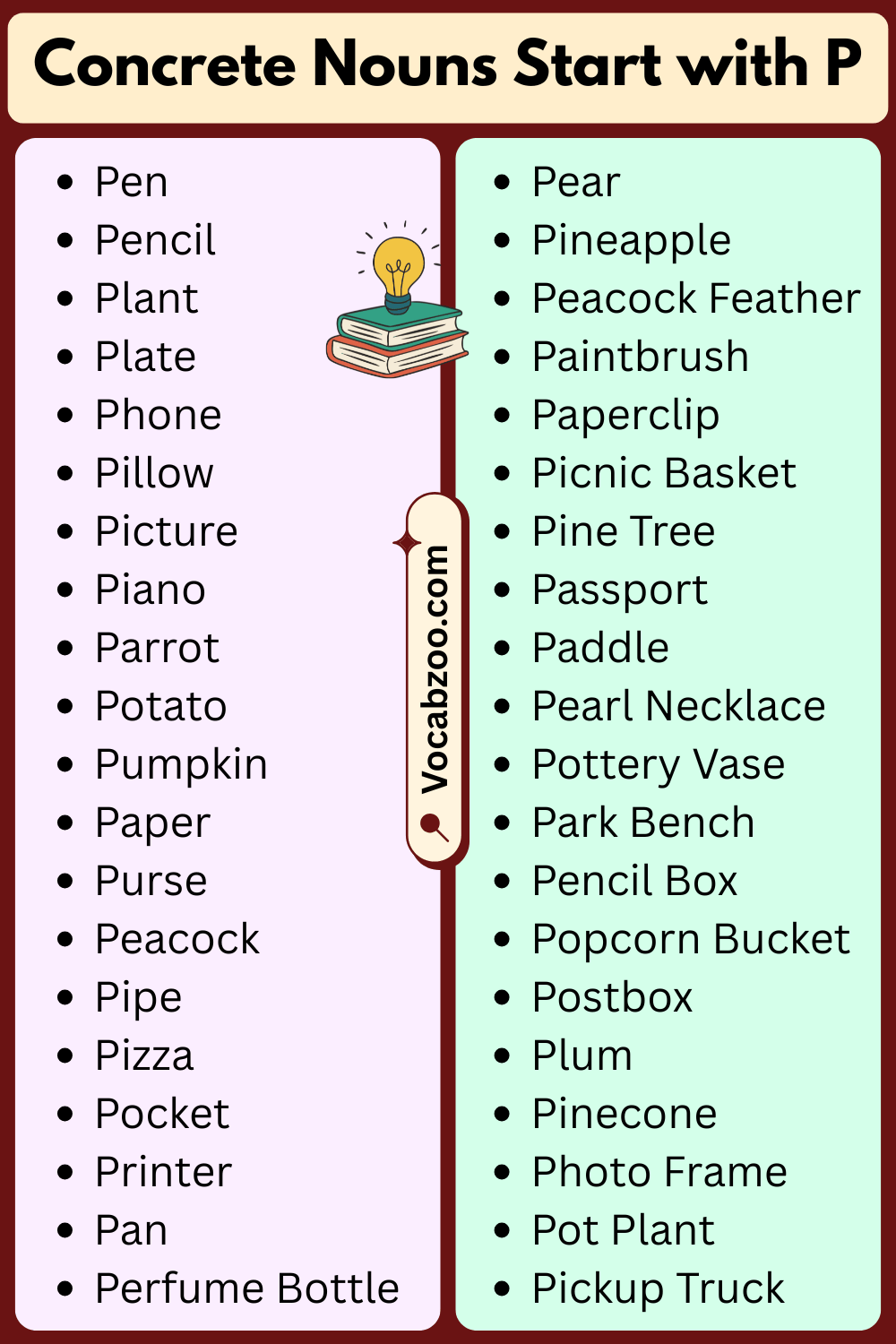 Concrete Nouns That Start with P