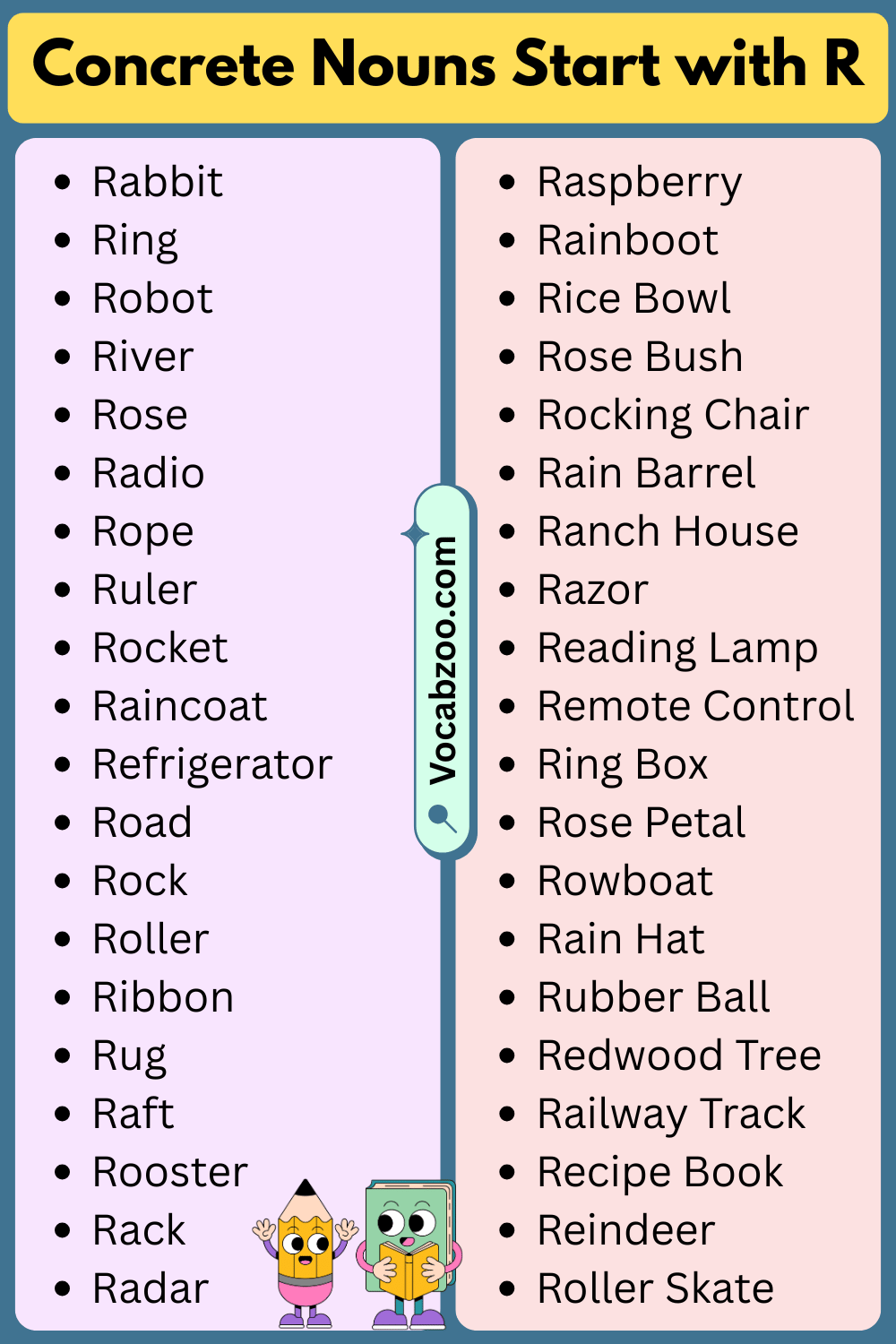 Concrete Nouns That Start with R