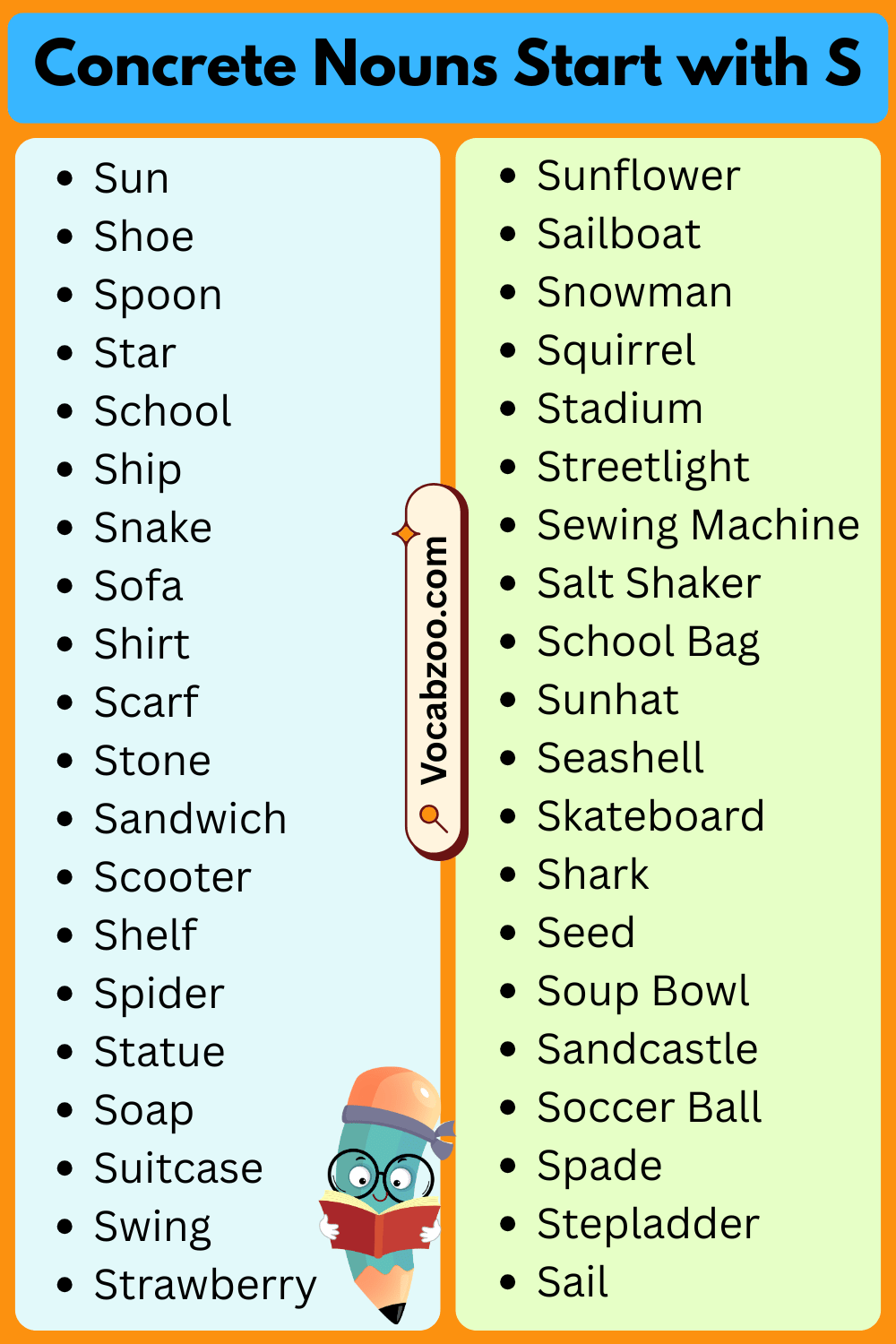 Concrete Nouns That Start with S