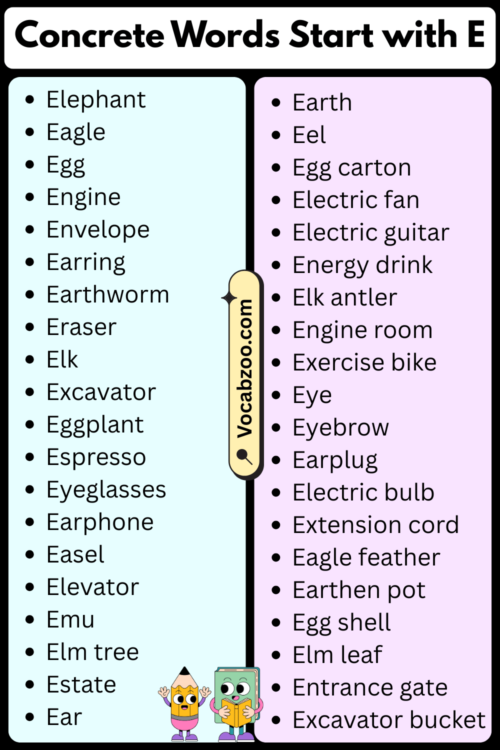 Concrete Words That Start with E