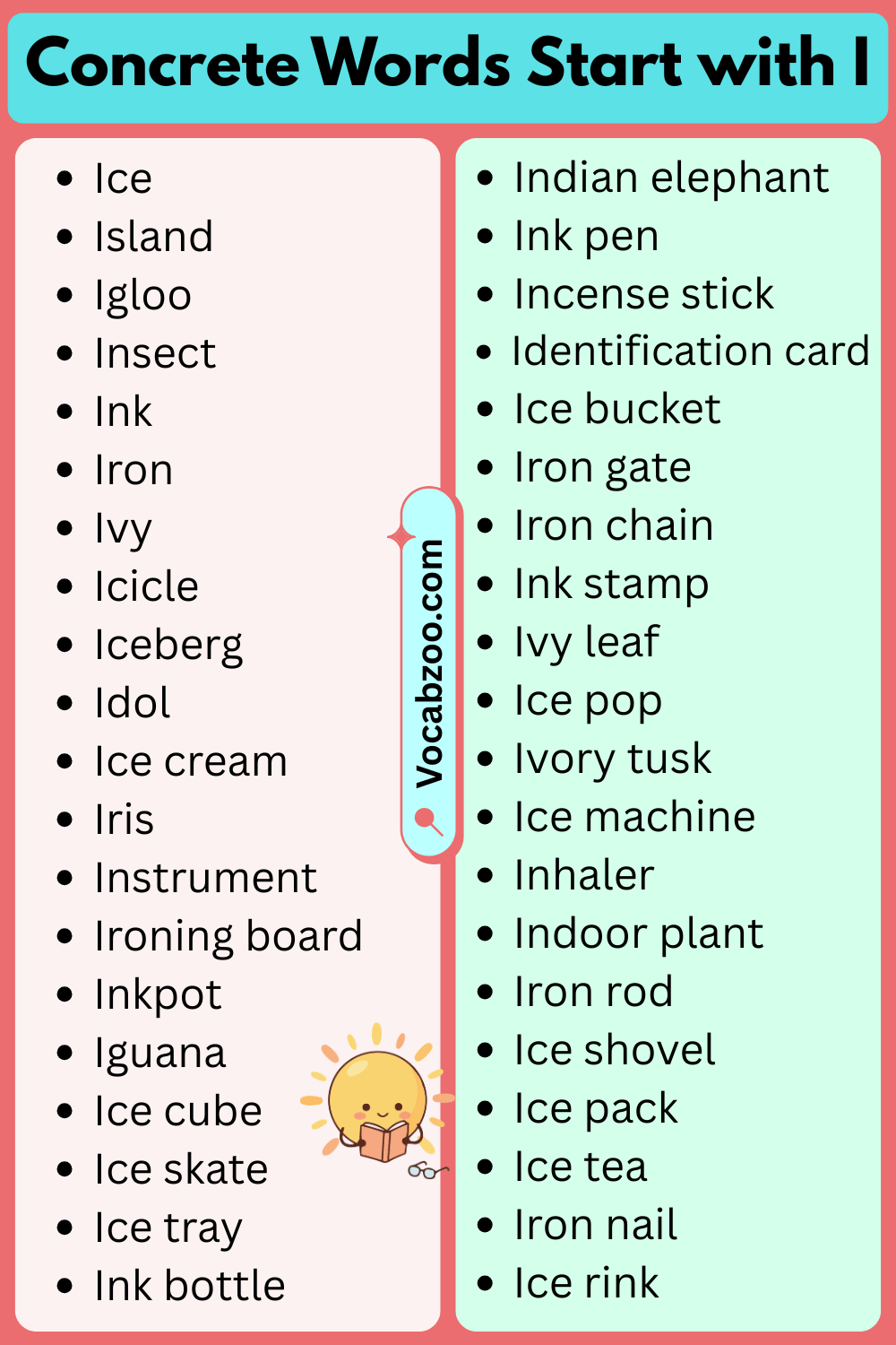 Concrete Words That Start with I