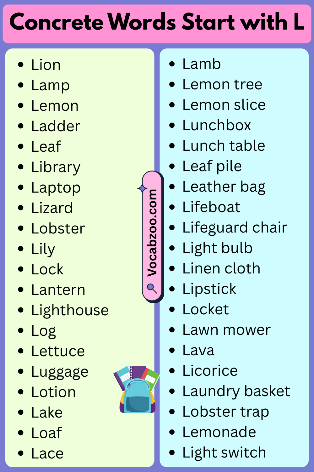 Concrete Words That Start with L