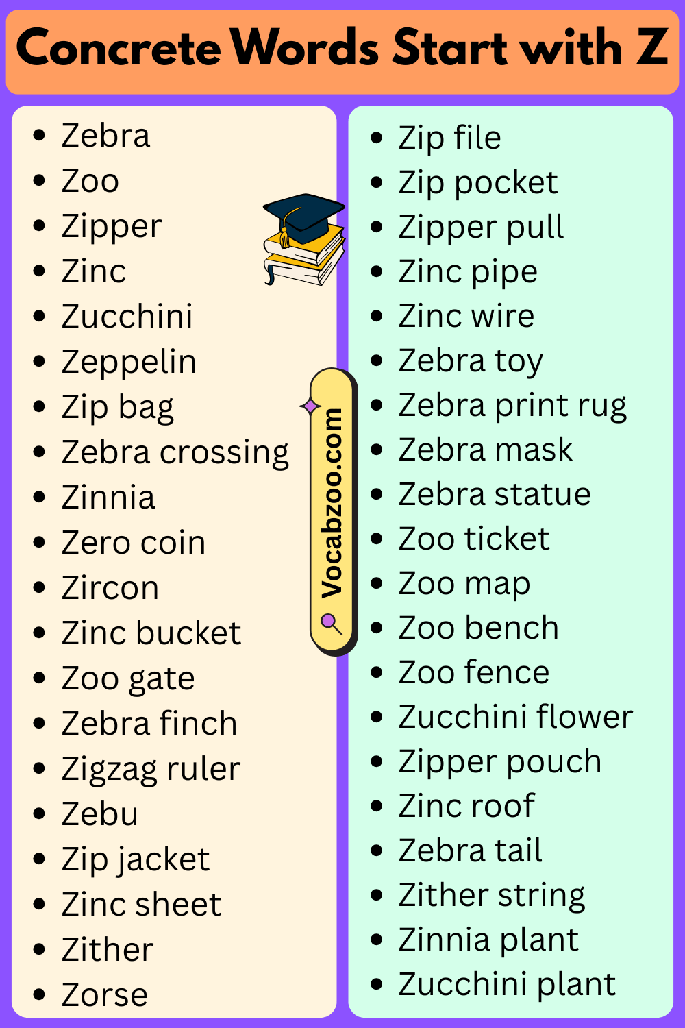 Concrete Words That Start with Z