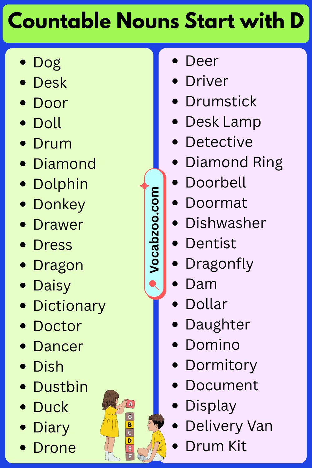 Countable Nouns That Start with D