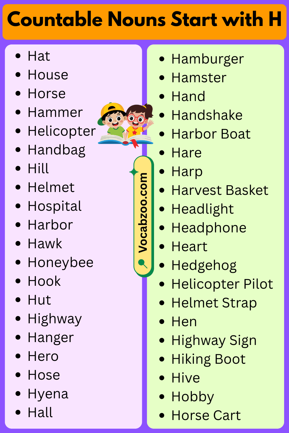 Countable Nouns That Start with H