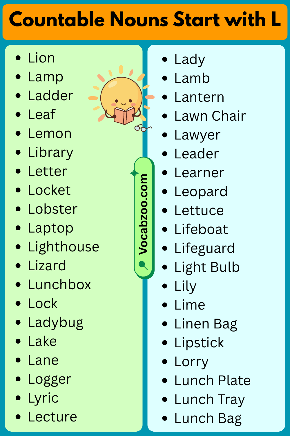 Countable Nouns That Start with L