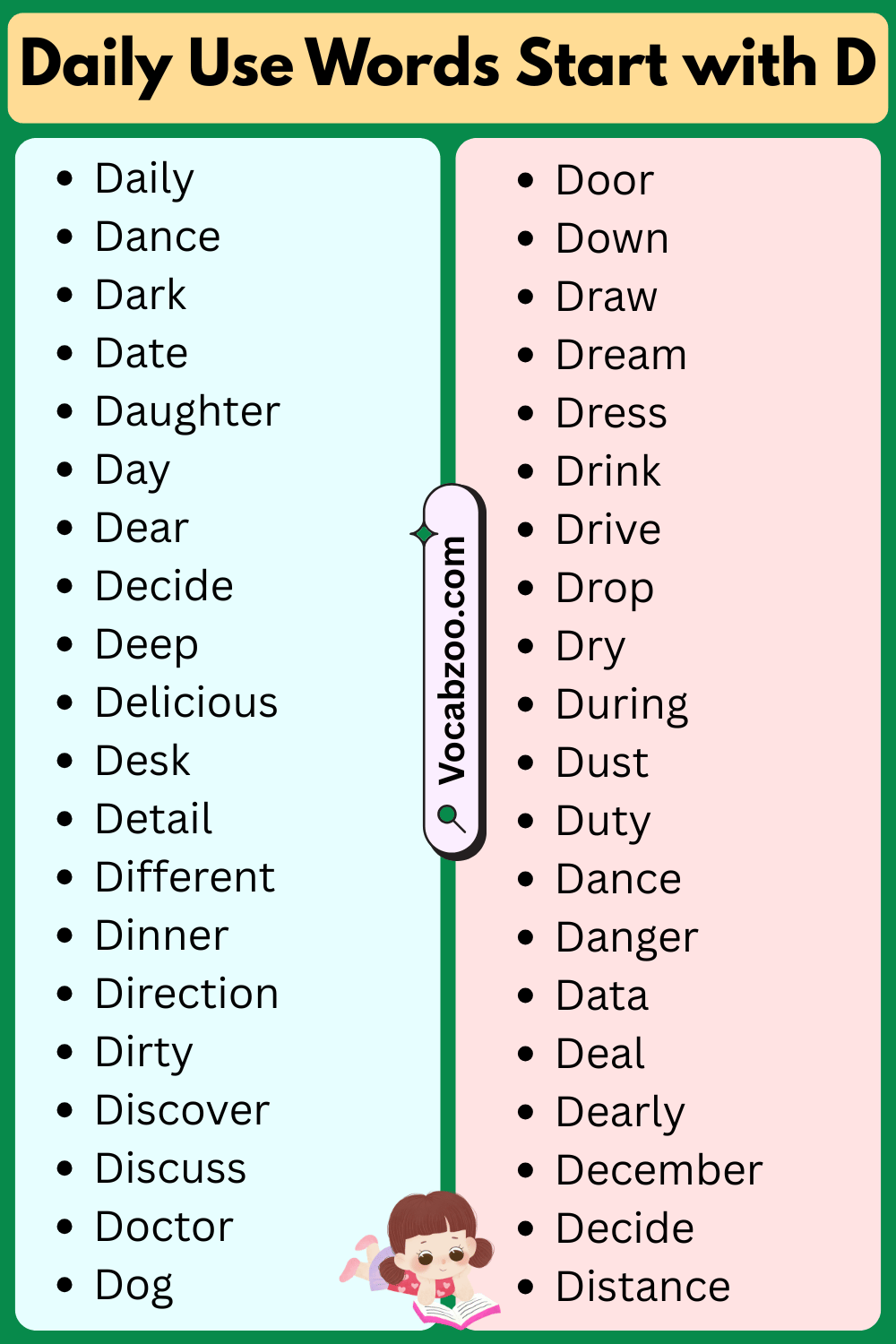 Daily Use Words That Start with D