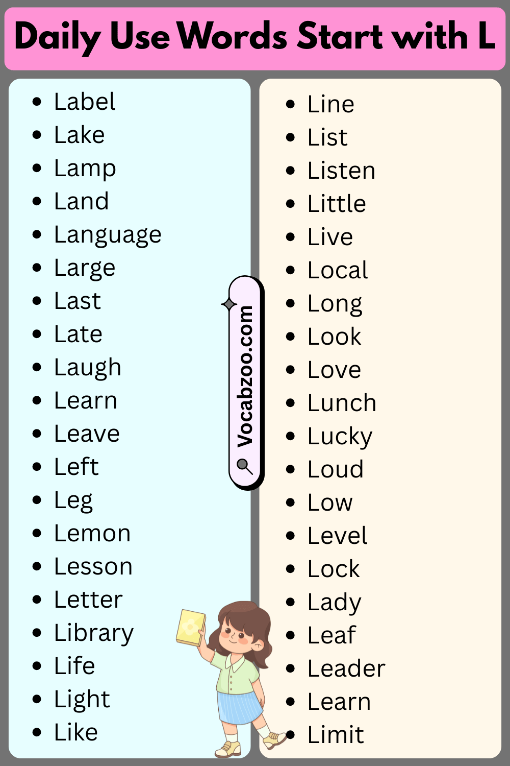 Daily Use Words That Start with L