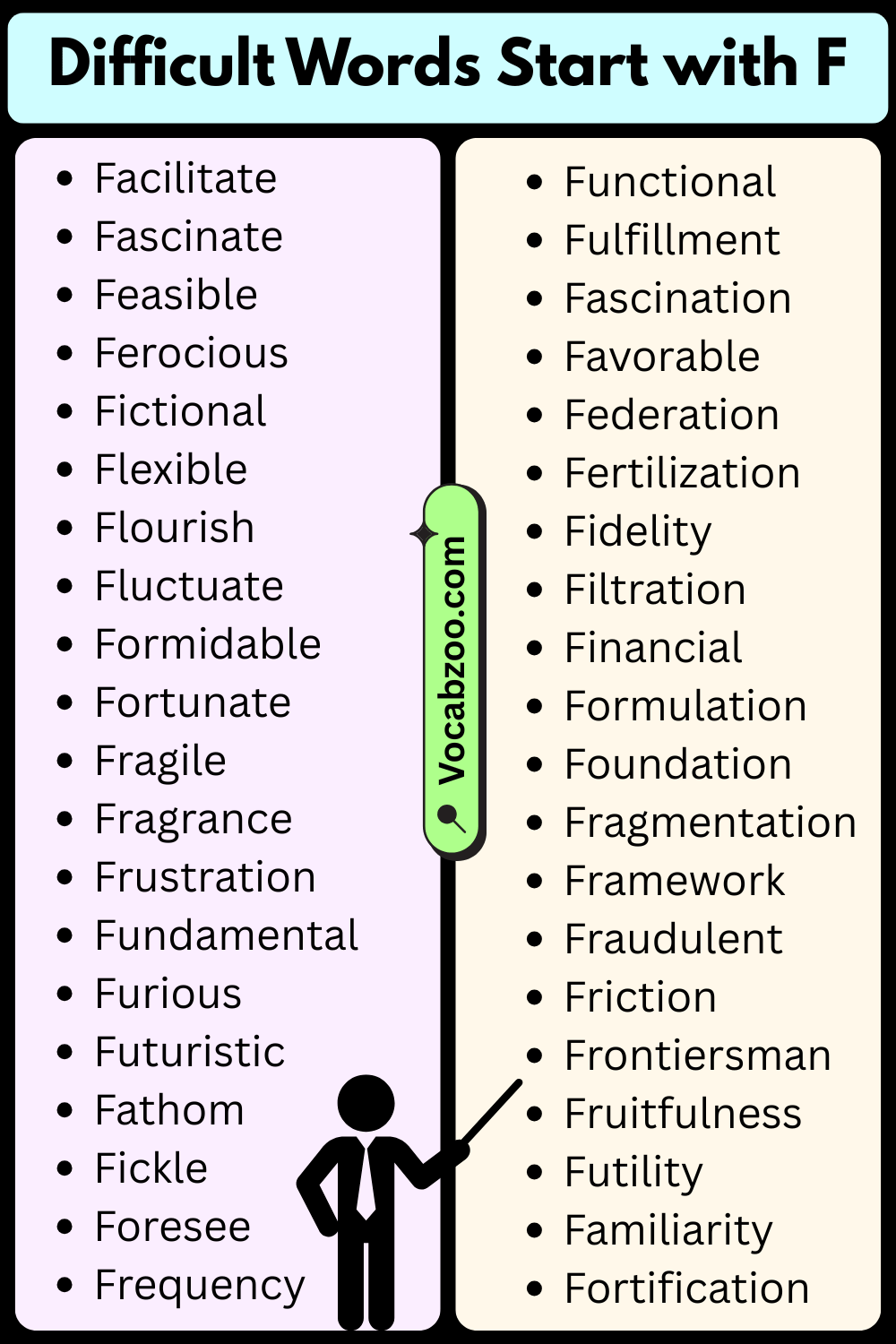 Difficult Words That Start with F