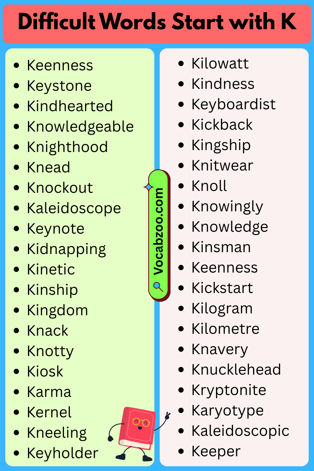 Difficult Words That Start with K