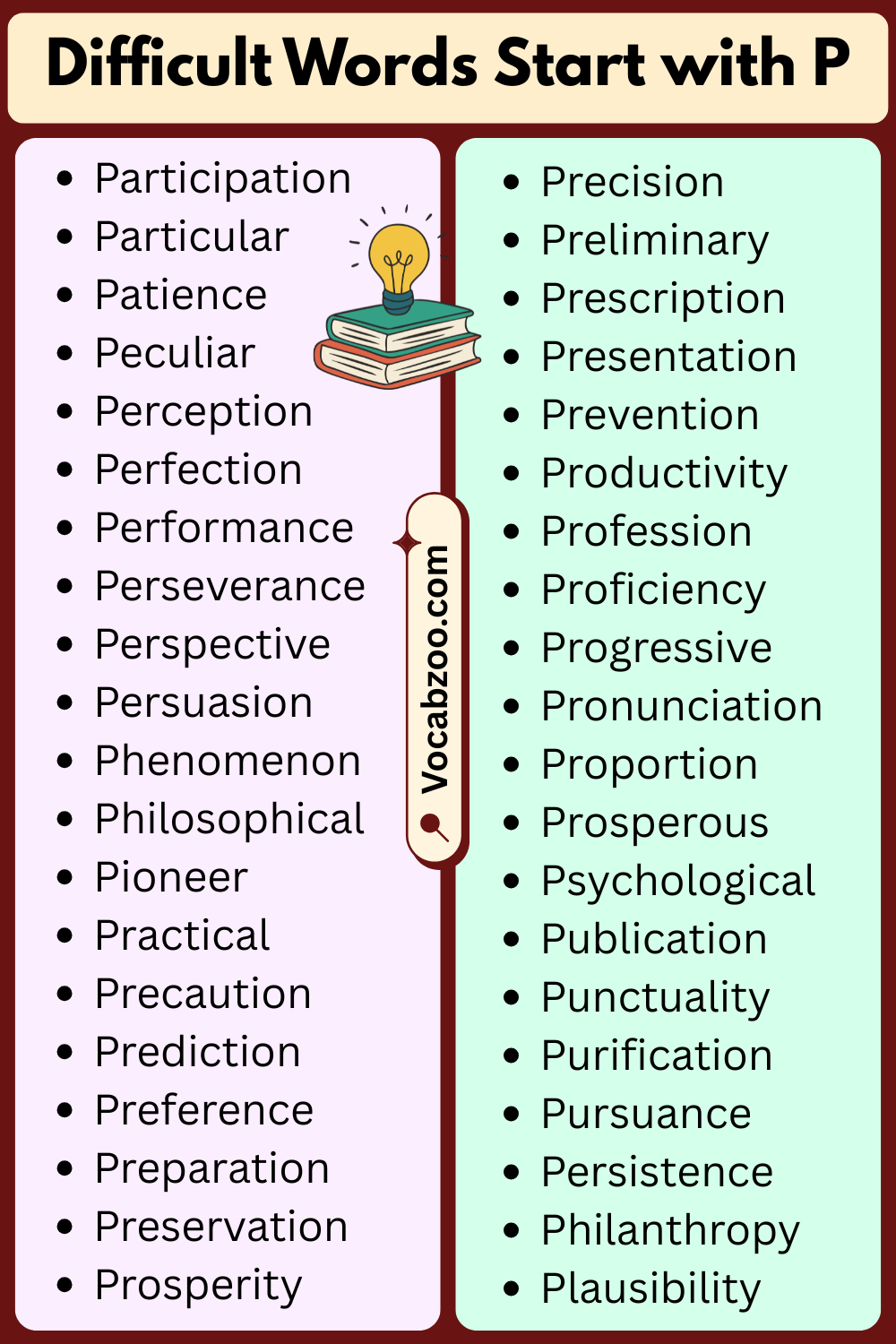 Difficult Words That Start with P