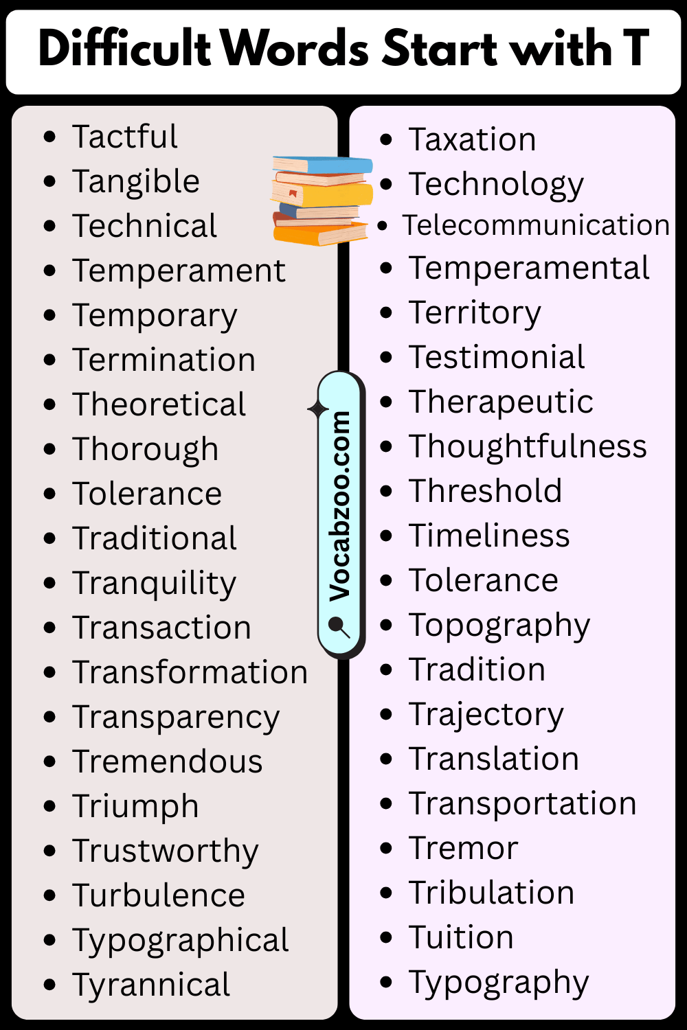 Difficult Words That Start with T