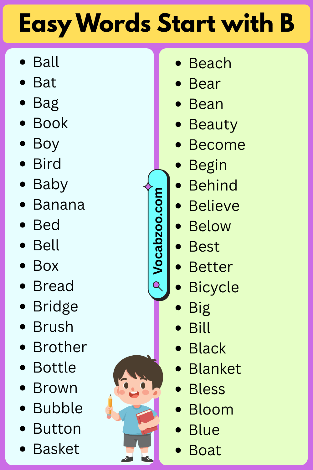 Easy Words That Start with B