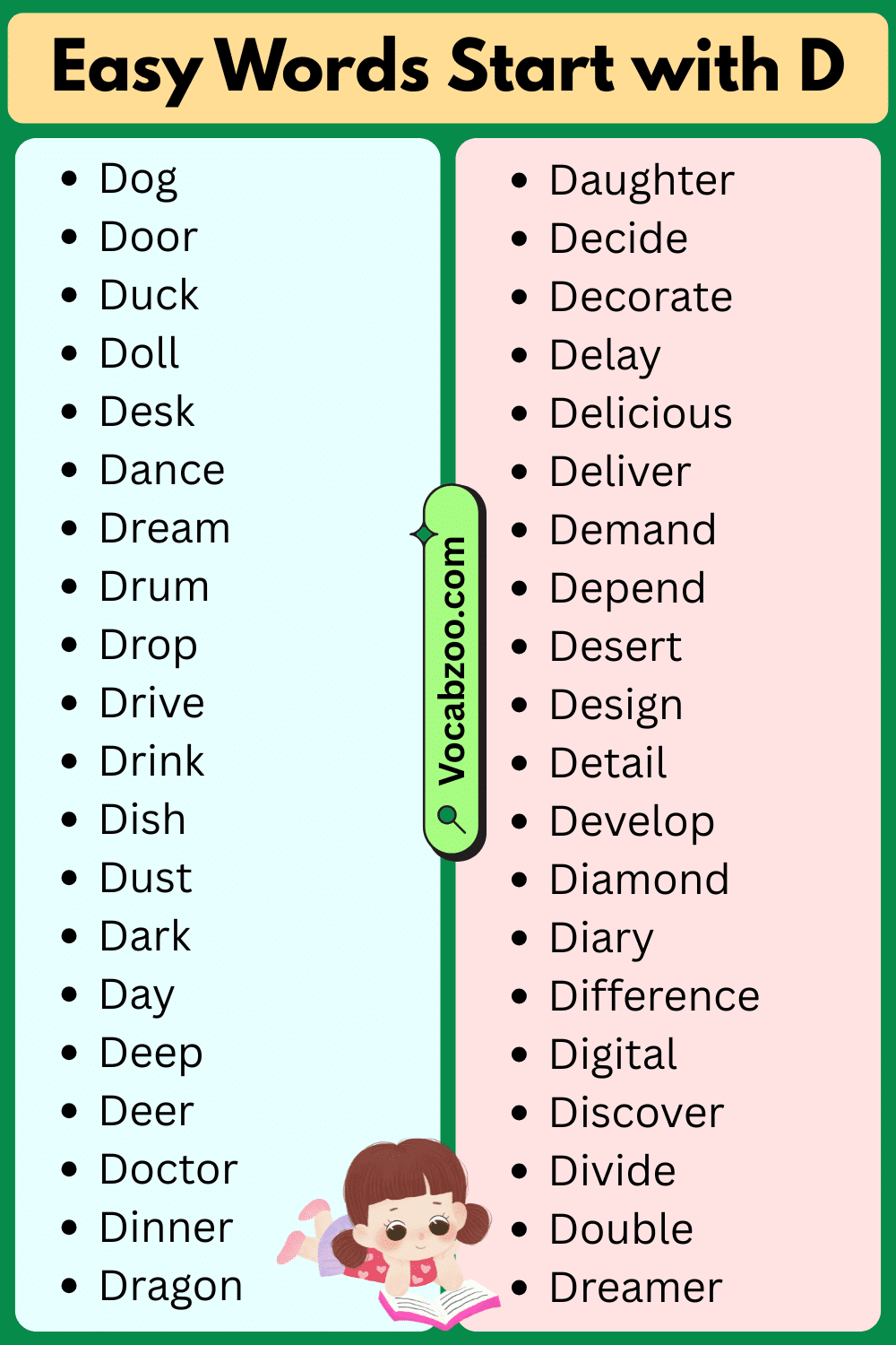 Easy Words That Start with D