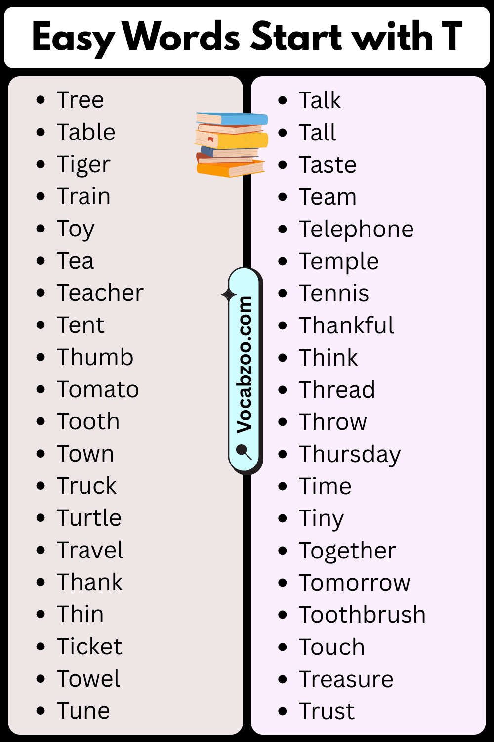 Easy Words That Start with T
