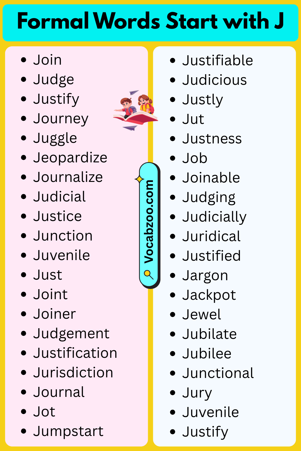 Formal Words That Start with J