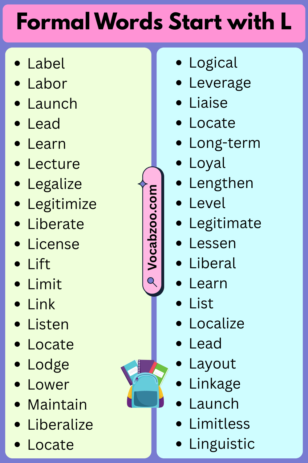 Formal Words That Start with L