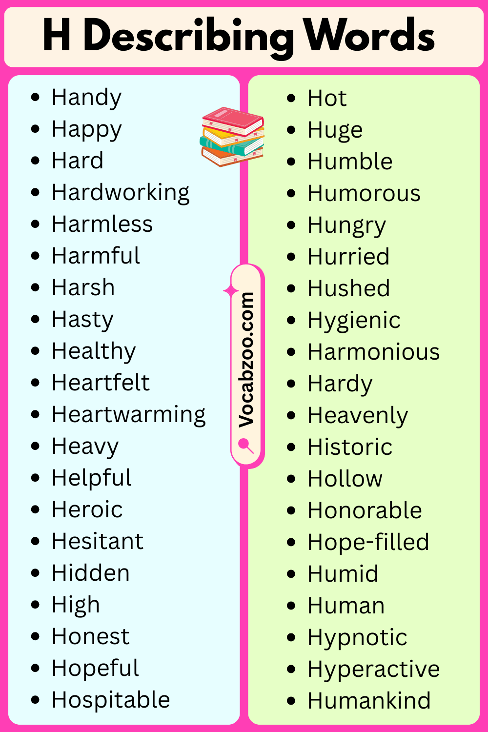 H List of Describing Words