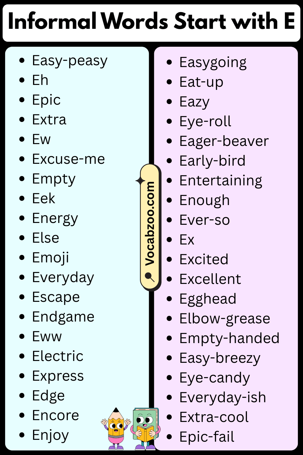 Informal Words That Start with E