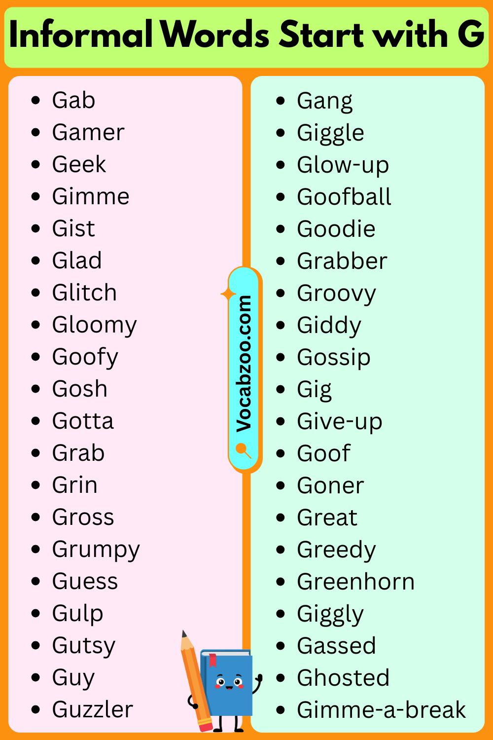 Informal Words That Start with G