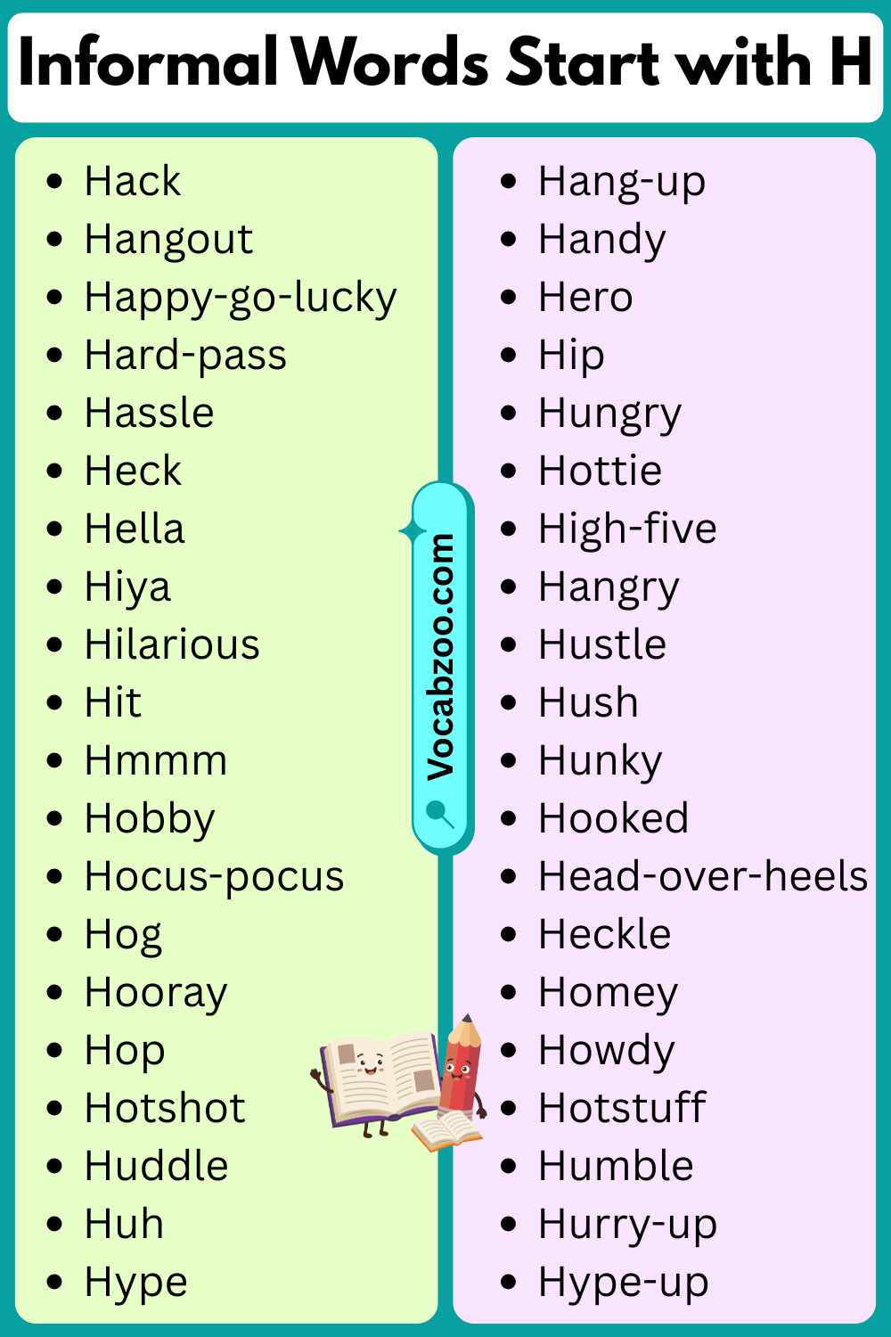 Informal Words That Start with H