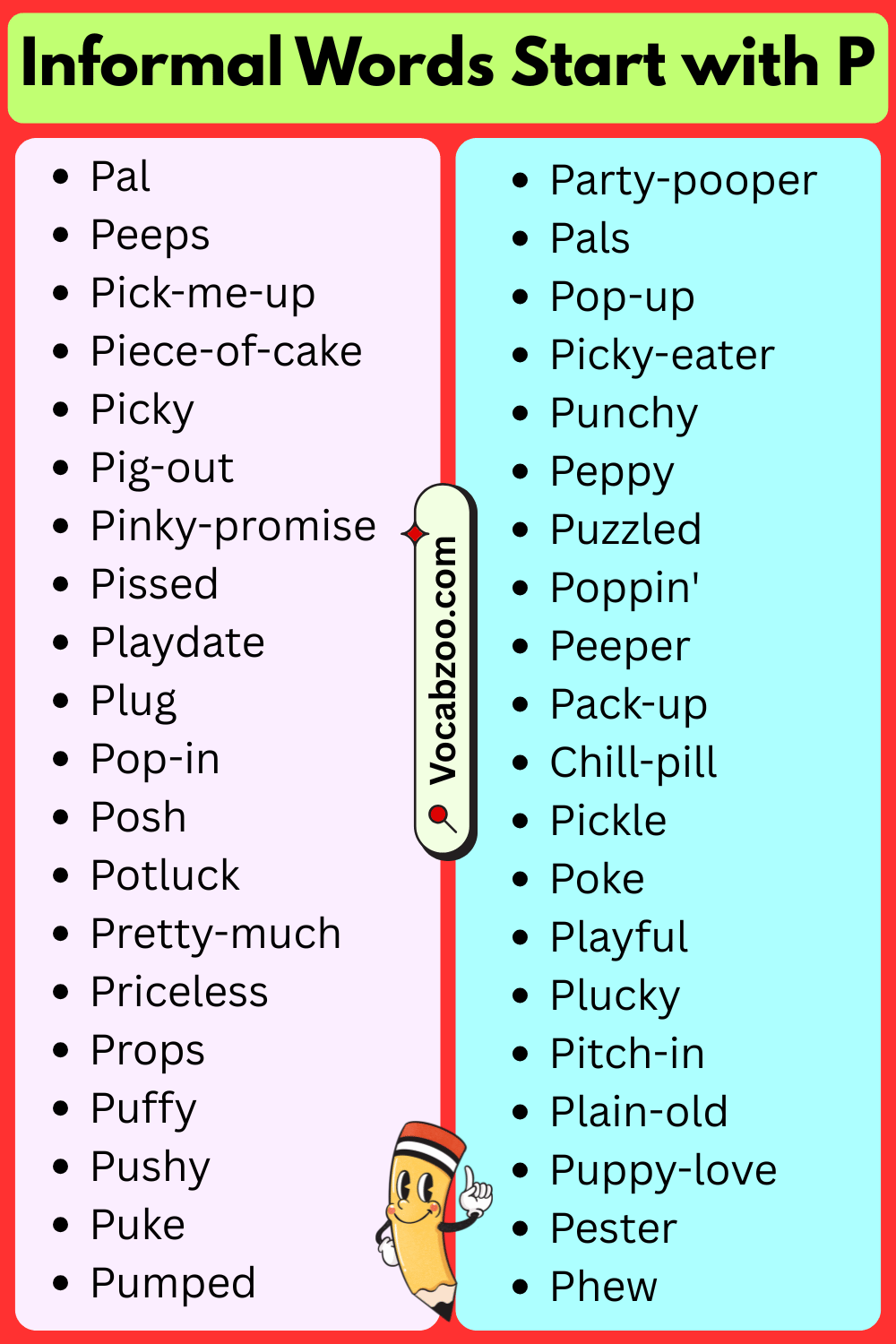 Informal Words That Start with P