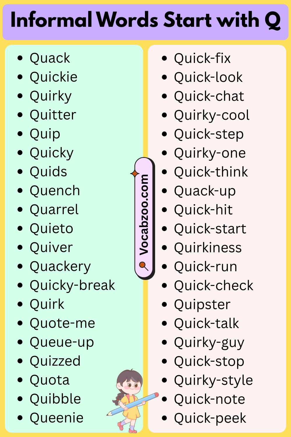 Informal Words That Start with Q