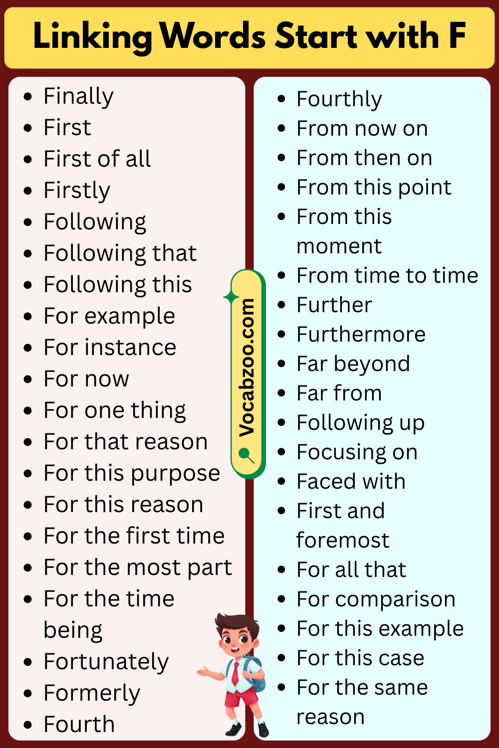 Linking Words That Start with F