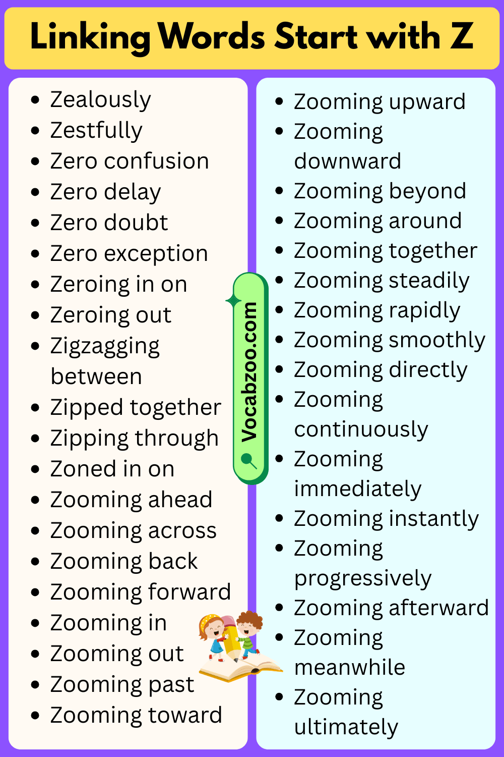 Linking Words That Start with Z