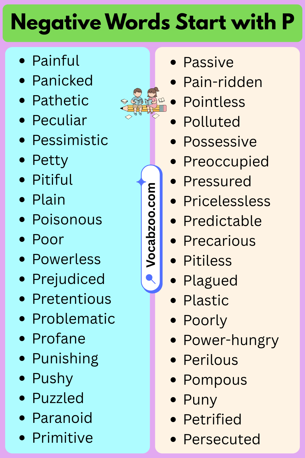 Negative Words That Start With P