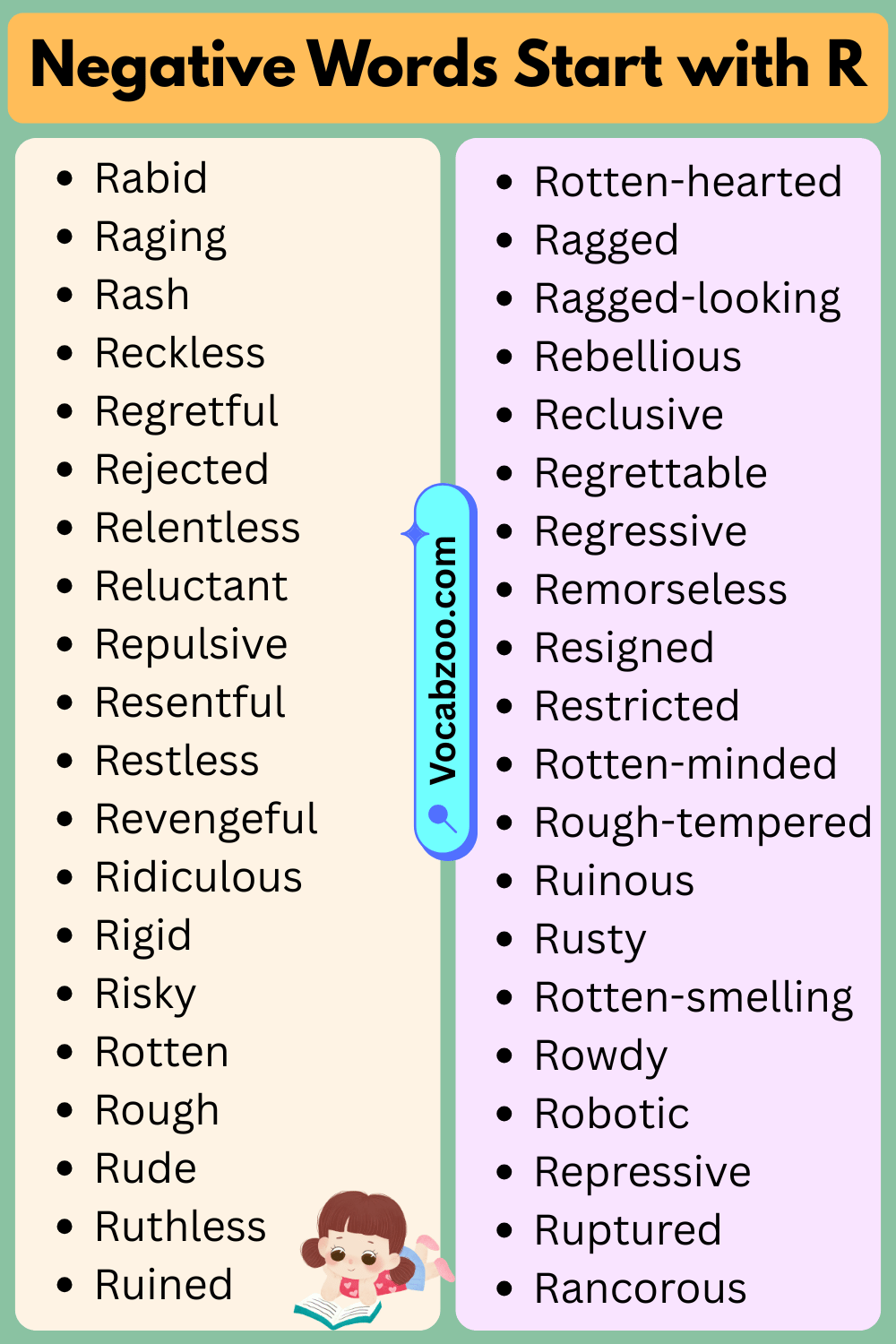 Negative Words That Start With R