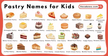 Pastry Names for Kids in English with Pictures
