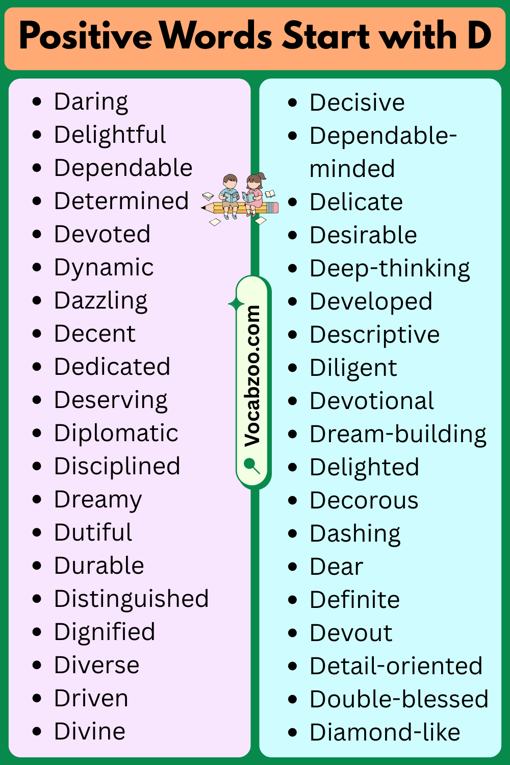 Positive Words That Start with D