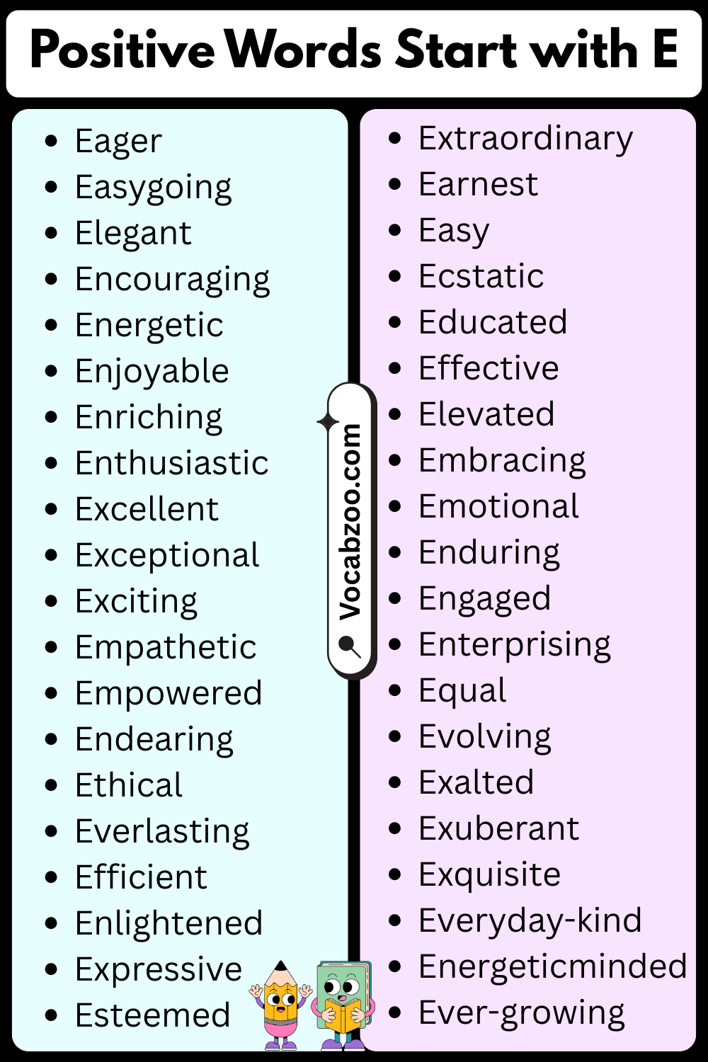 Positive Words That Start with E