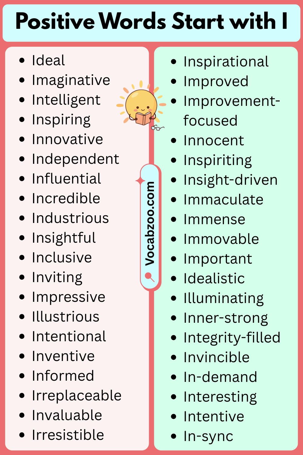 Positive Words That Start with I