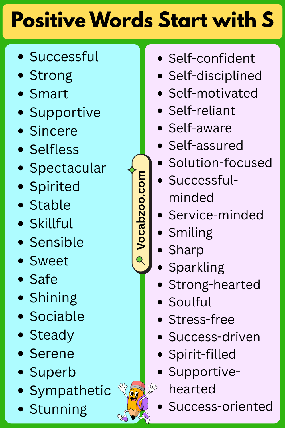 Positive Words That Start with S