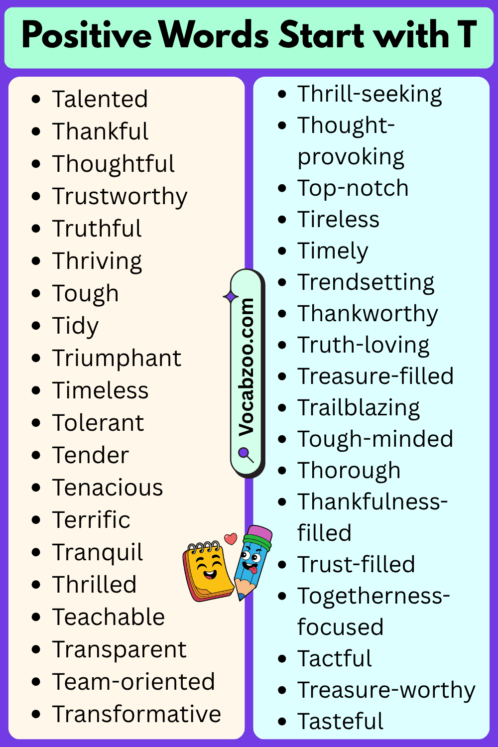 Positive Words That Start with T