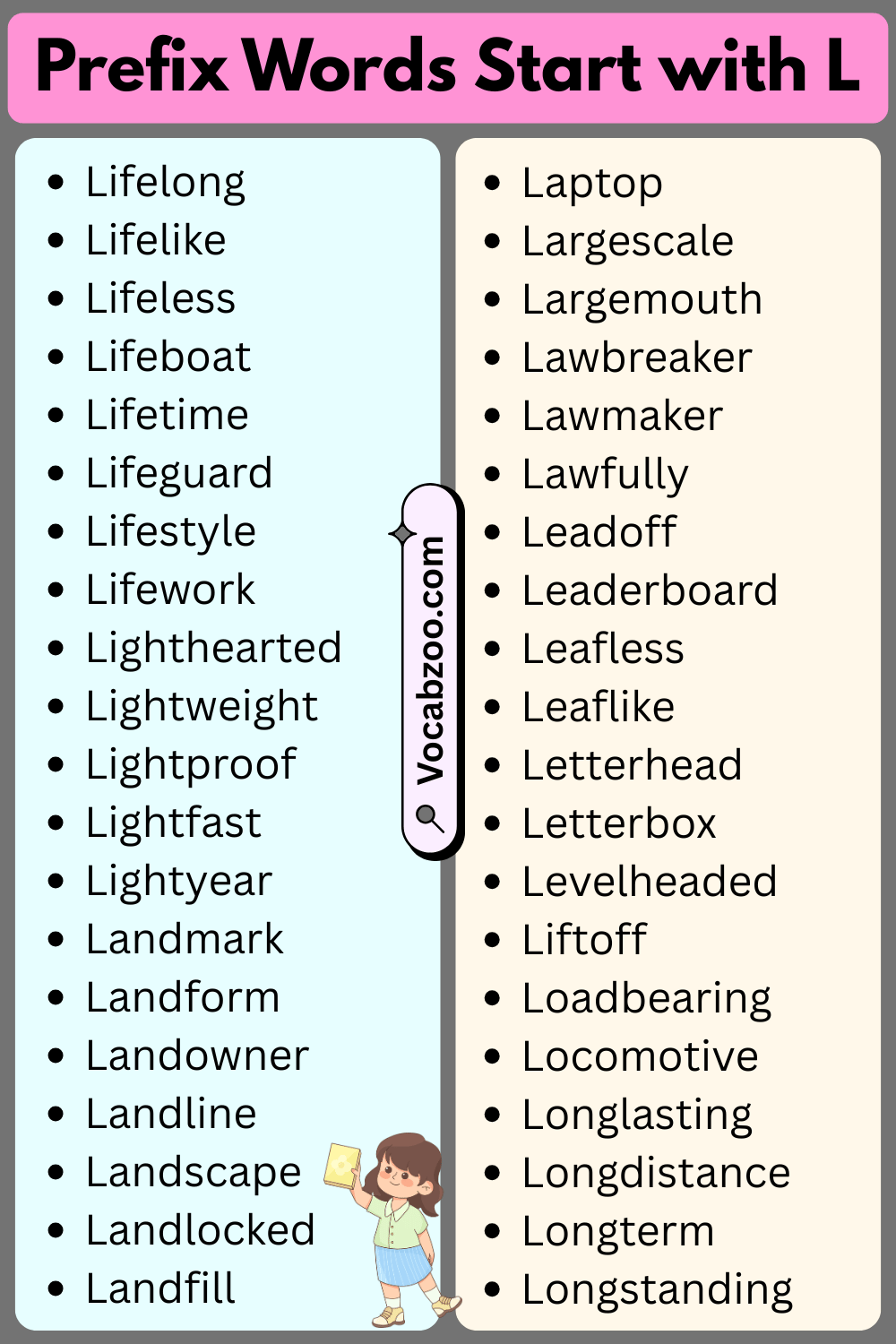 Prefix Words That Start with L