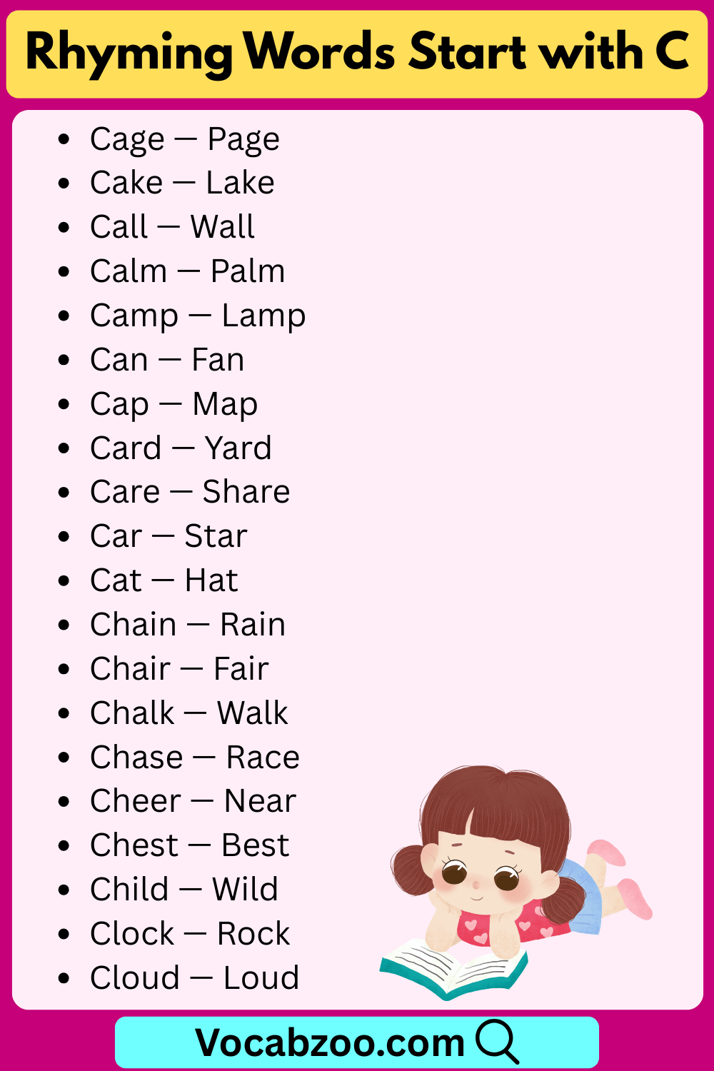 Rhyming Words That Start with C