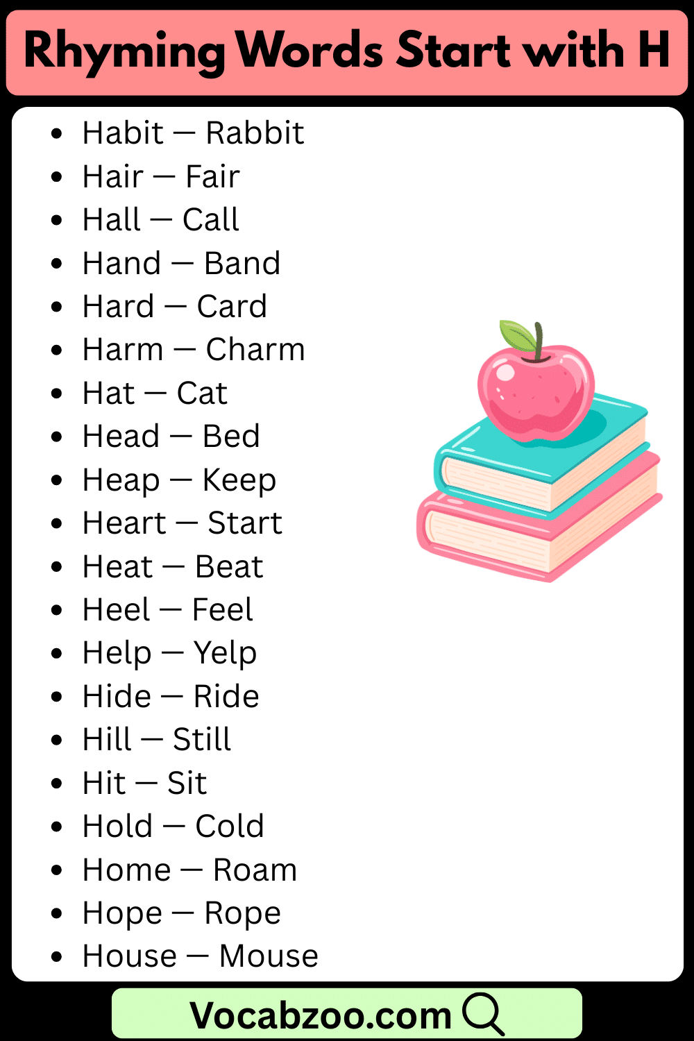 Rhyming Words That Start with H