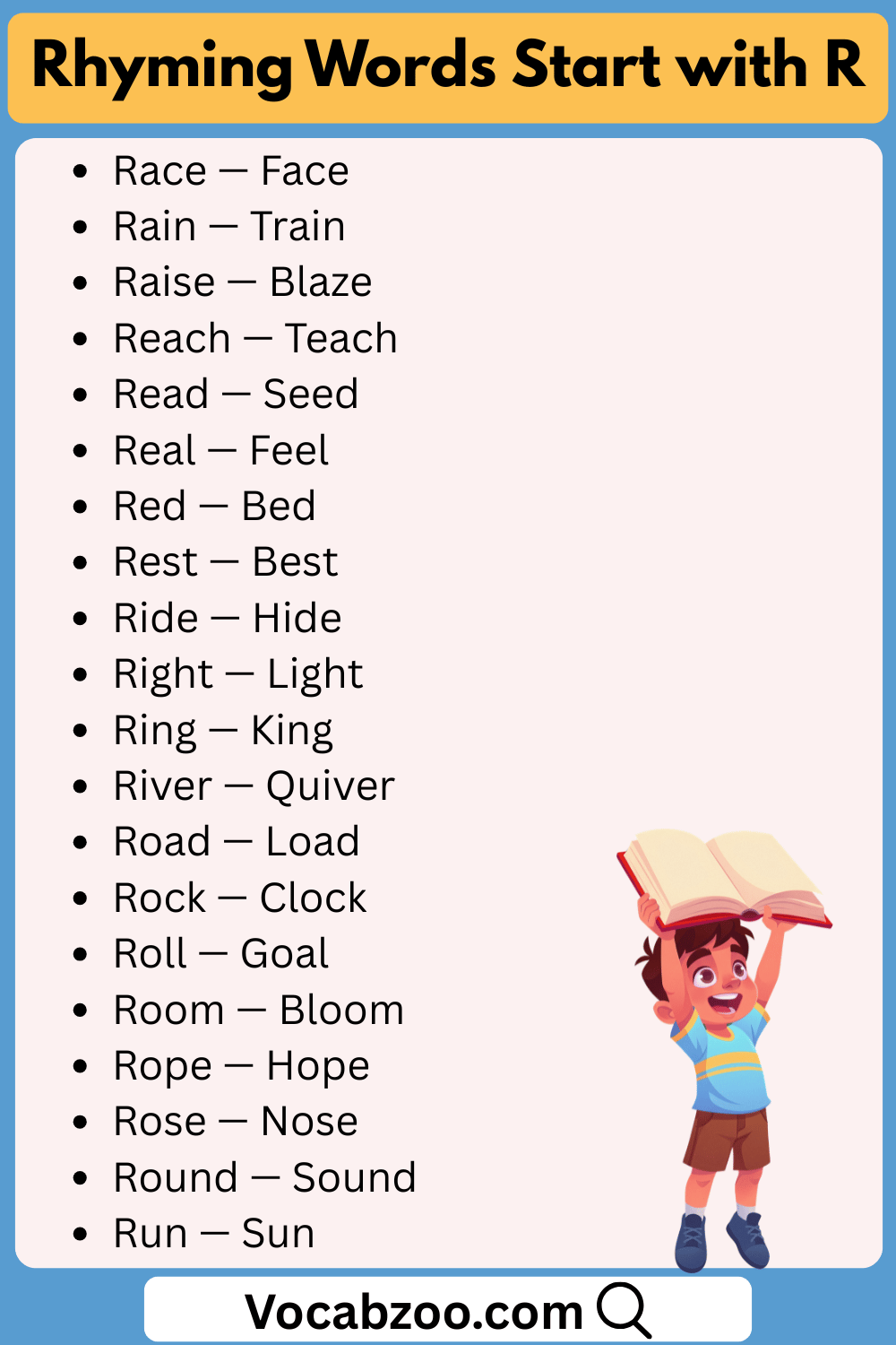 Rhyming Words That Start with R