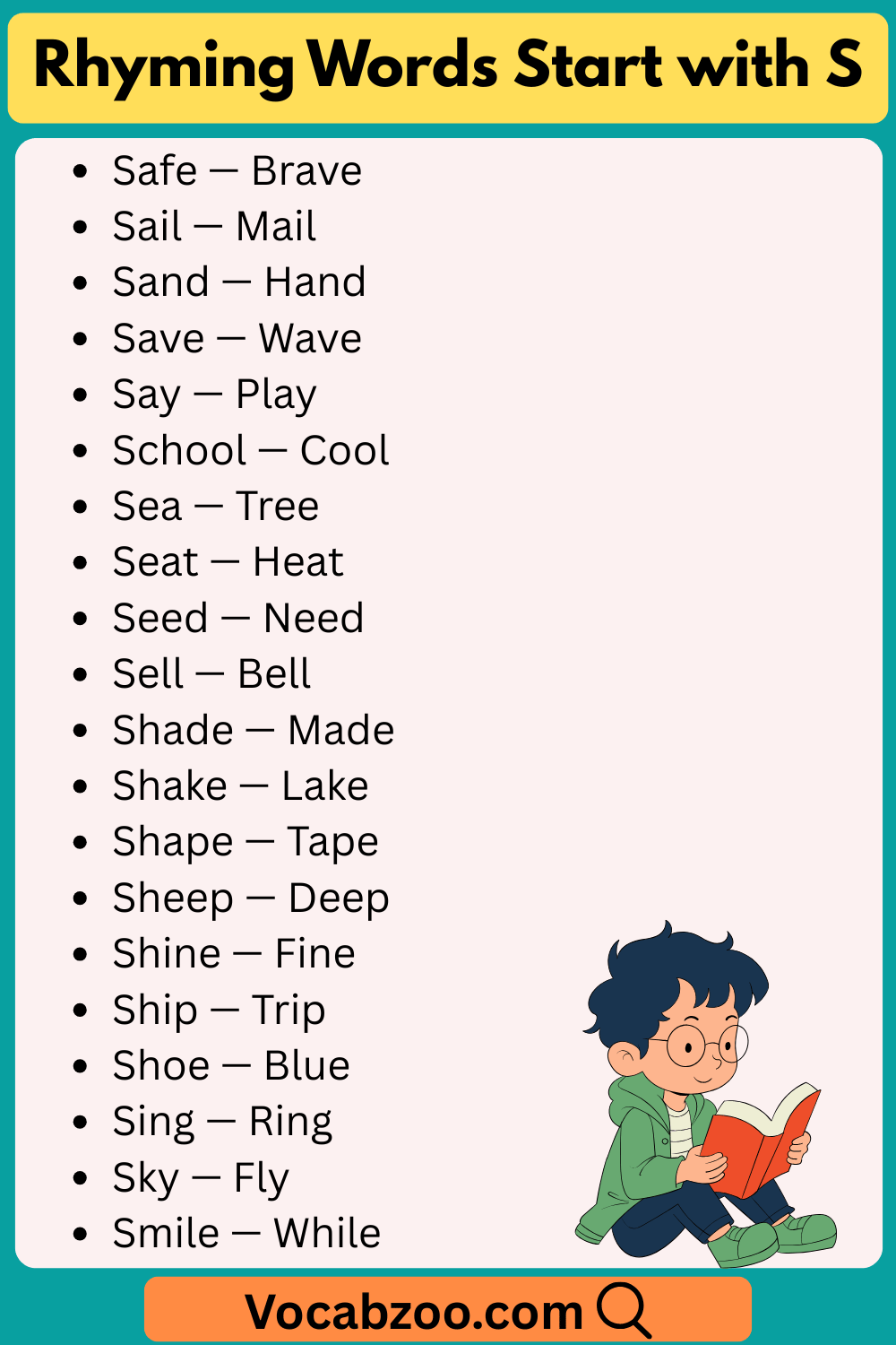 Rhyming Words That Start with S
