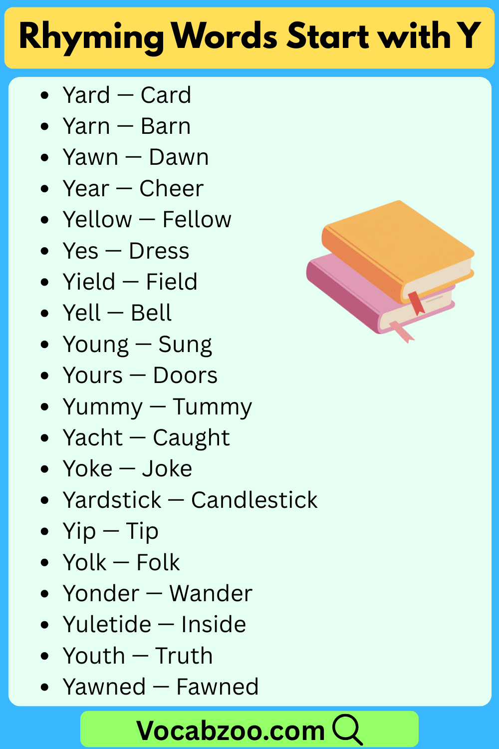 Rhyming Words That Start with Y