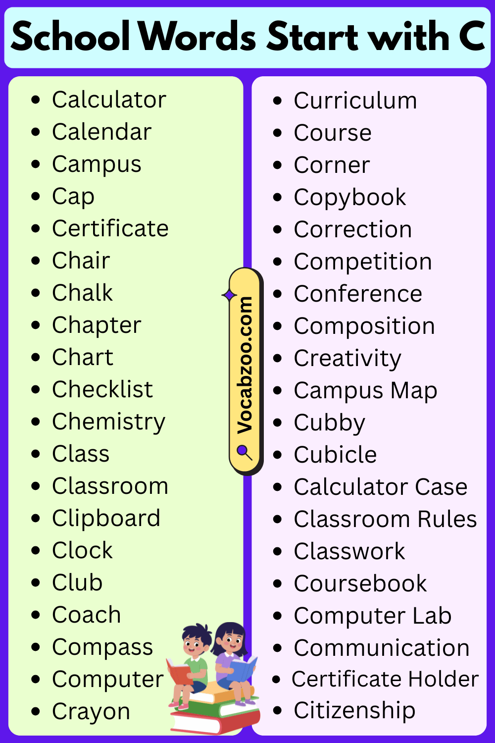 School Words That Start with C