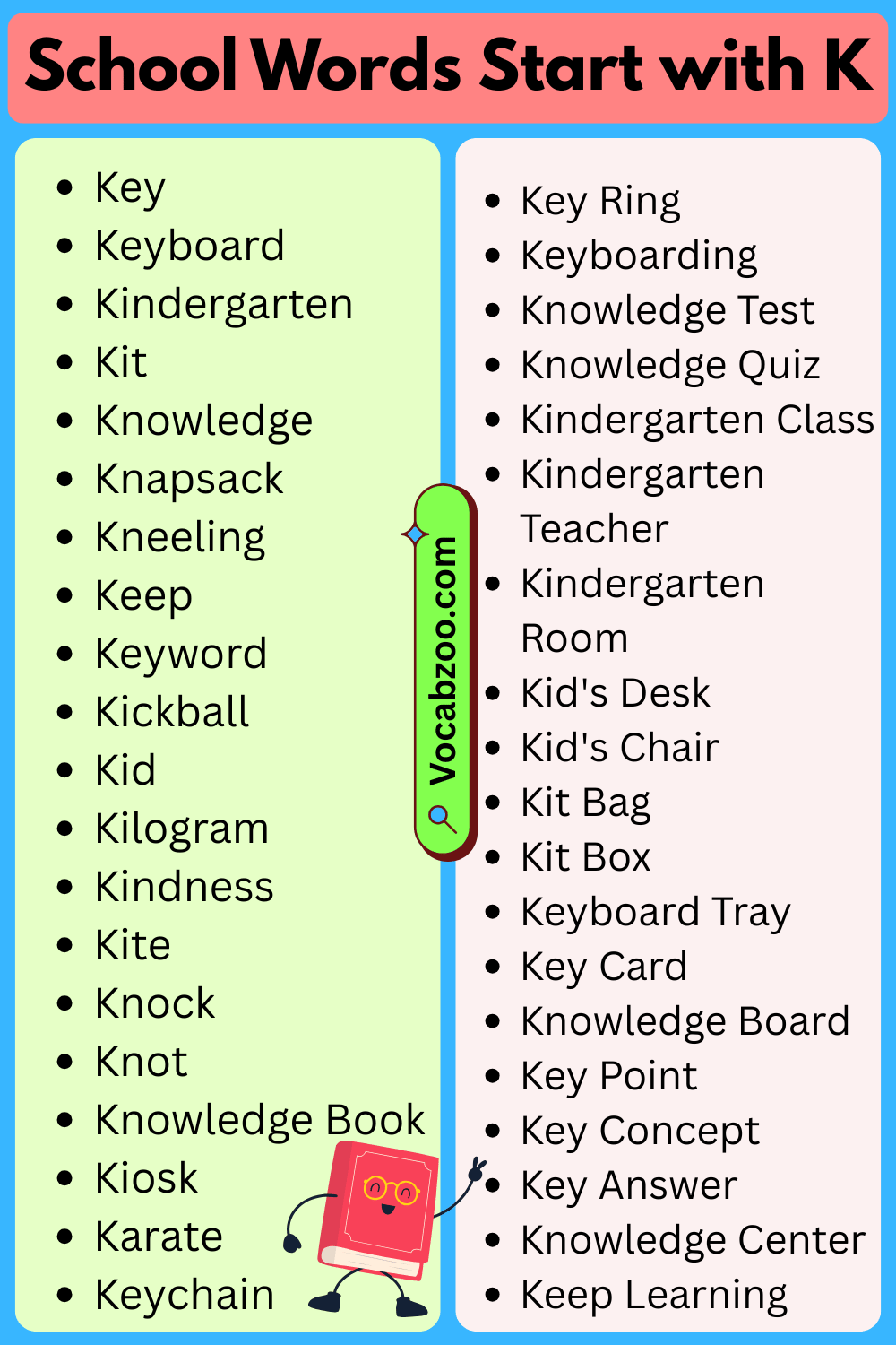 School Words That Start with K